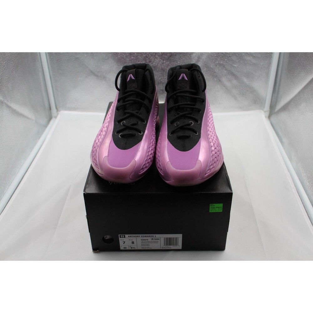 Adidas AE 1 Purple Anthony Edwards Basketball Shoes IG6670 Men Sz 7 / Women 8